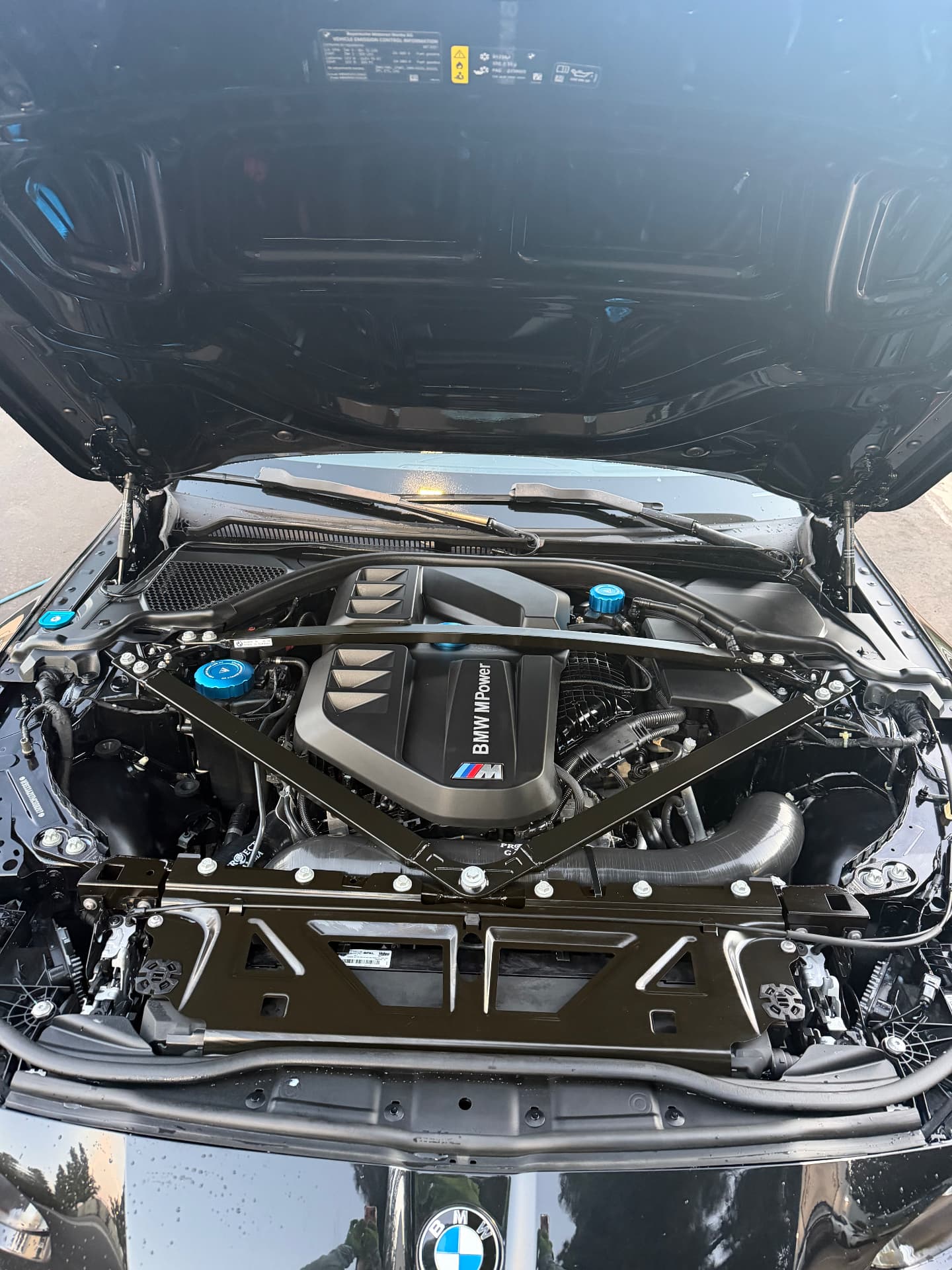 Detailed BMW M engine bay